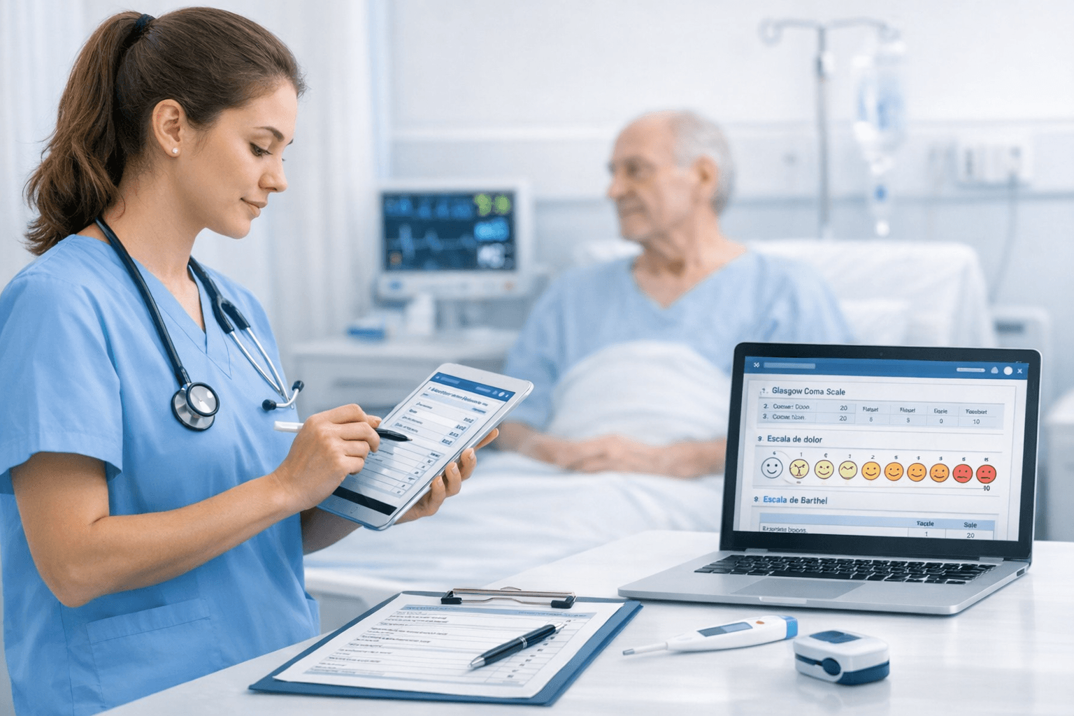 Cómo registrar escalas clínicas en la historia enfermera